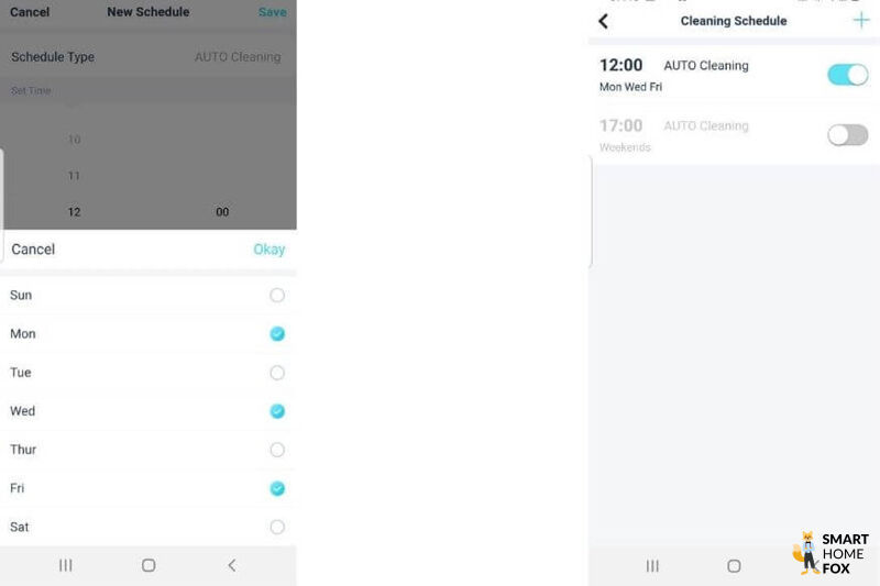 application yeedi programmation nettoyage